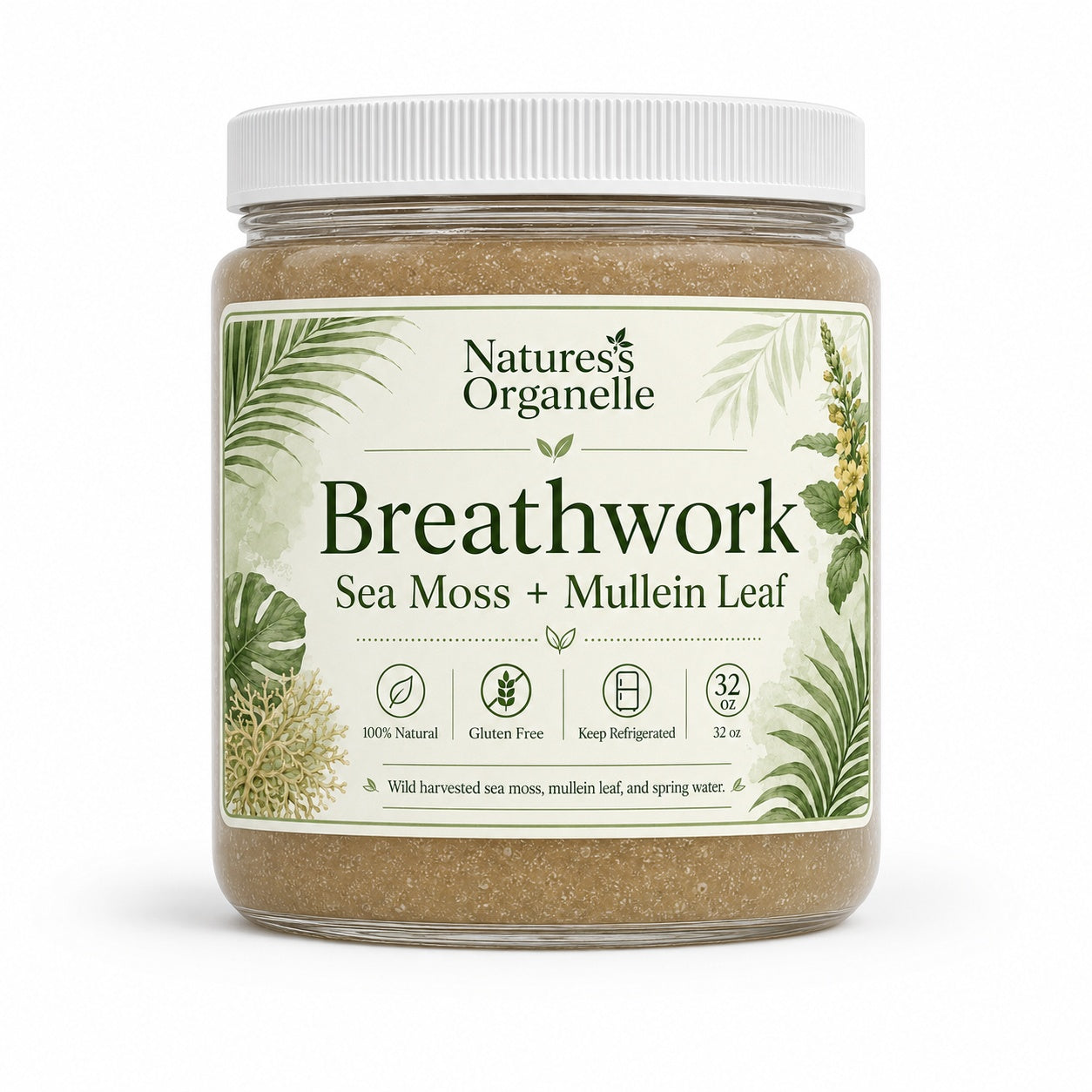 Breathwork 16oz wide mouth jar mockup