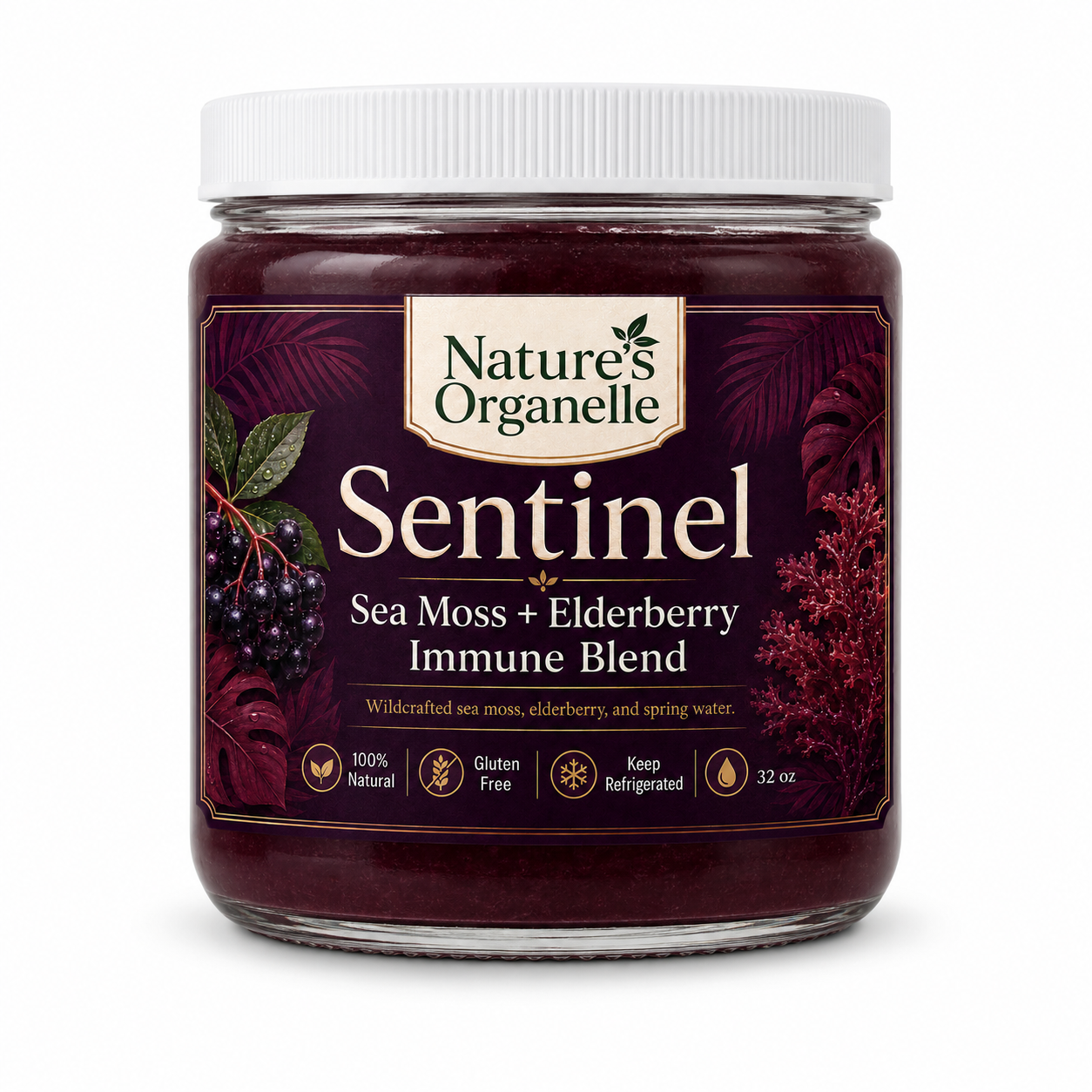 Sentinel 16oz wide mouth jar mockup