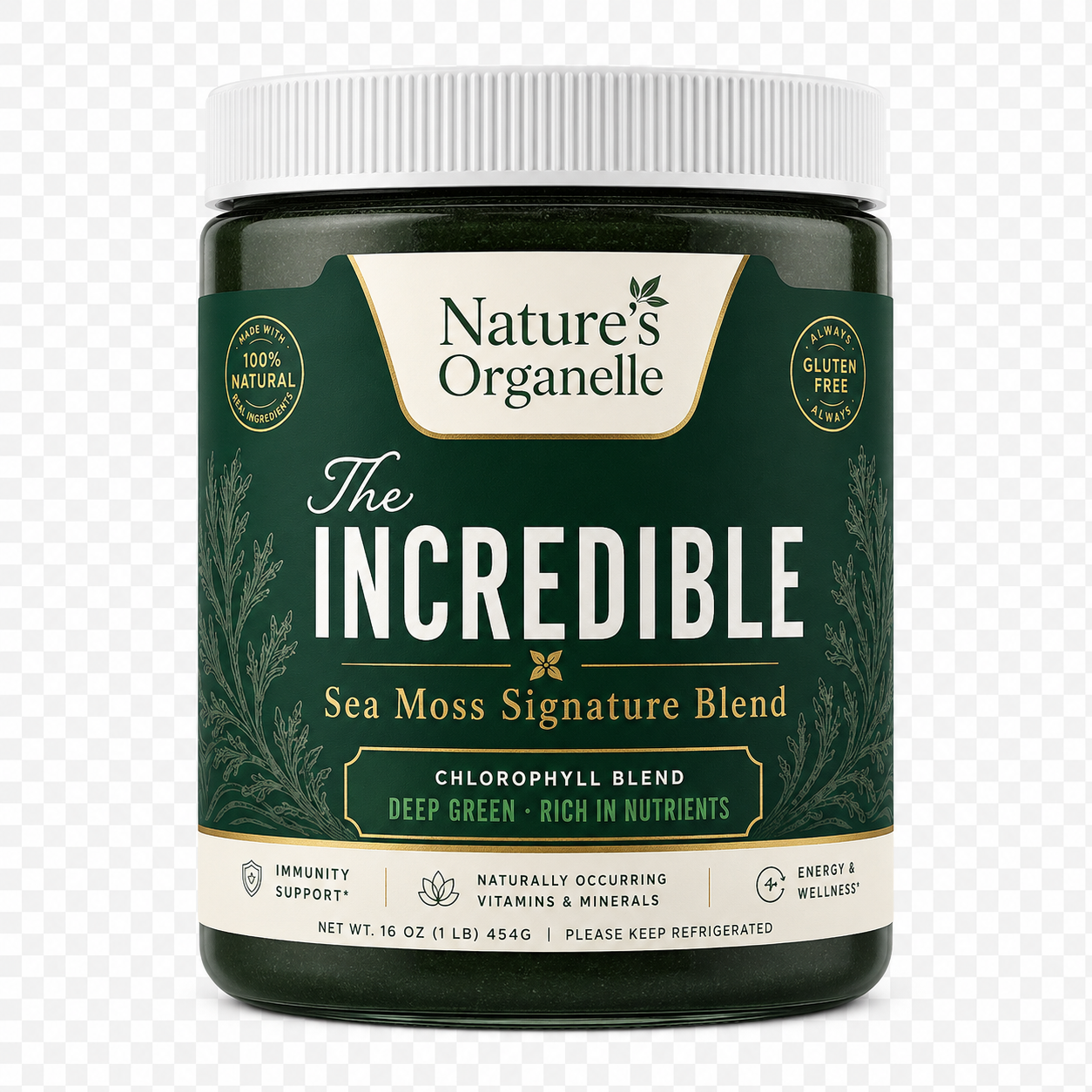 The Incredible 16oz wide mouth jar mockup