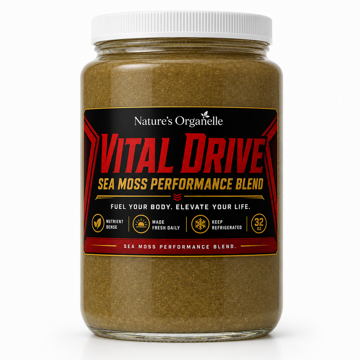 Vital Drive 16oz wide mouth jar mockup